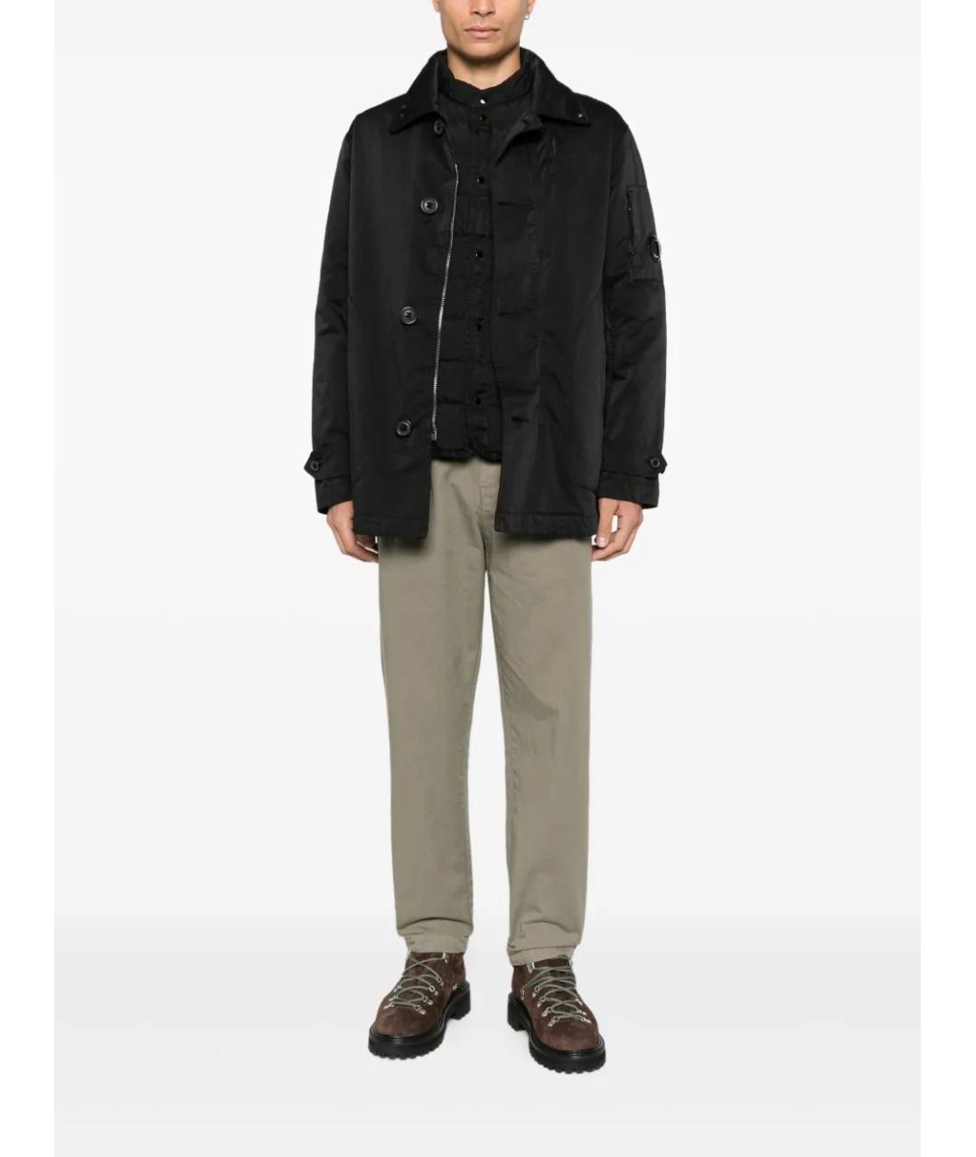 CP COMPANY Черный полиэстеровый тренч / плащ, фото 3