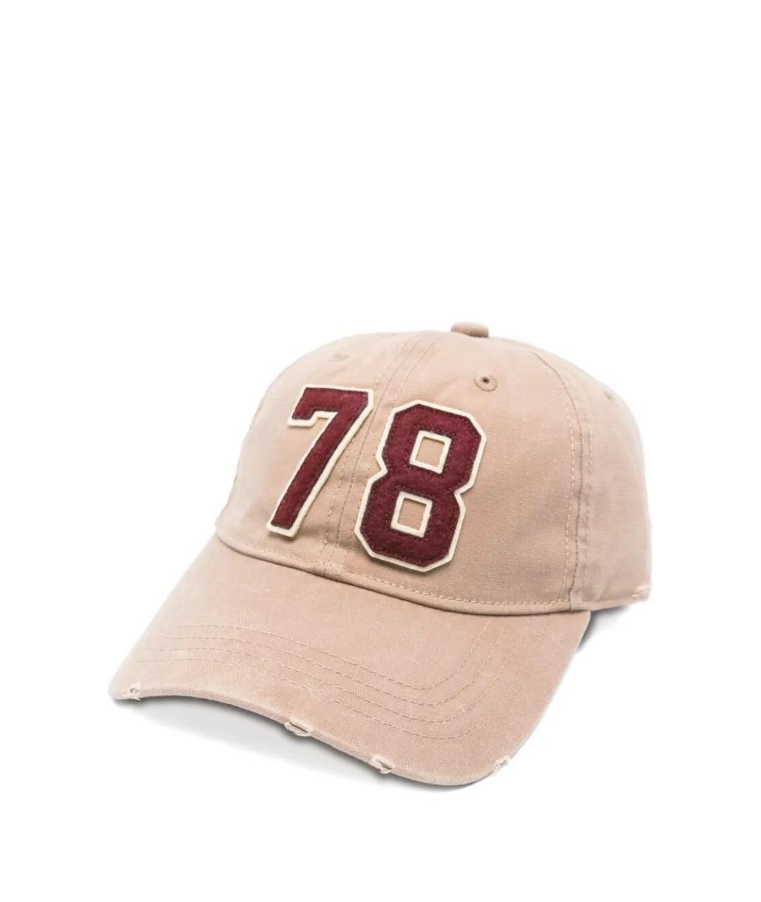 GOLDEN GOOSE DELUXE BRAND Бежевая хлопковая кепка, фото 1