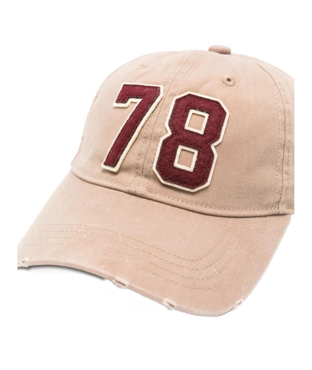 GOLDEN GOOSE DELUXE BRAND Бежевая хлопковая кепка, фото 2