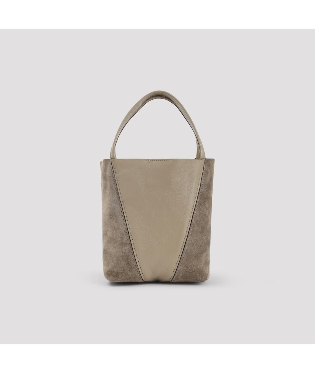 CHLOE Бежевая кожаная сумка через плечо, фото 2