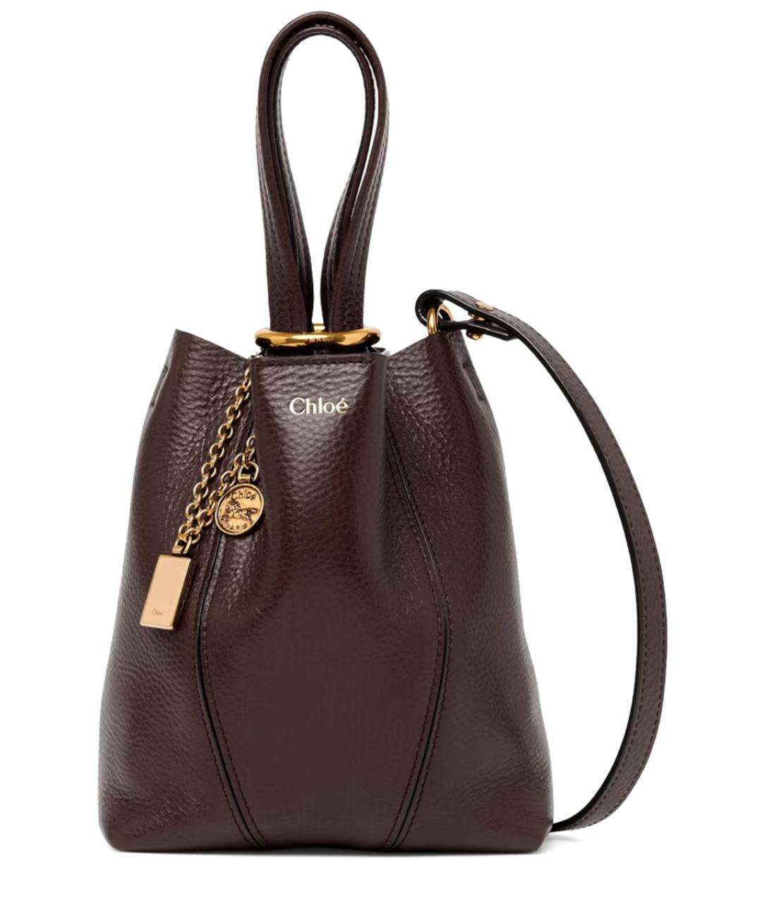 CHLOE Фиолетовая кожаная сумка через плечо, фото 3