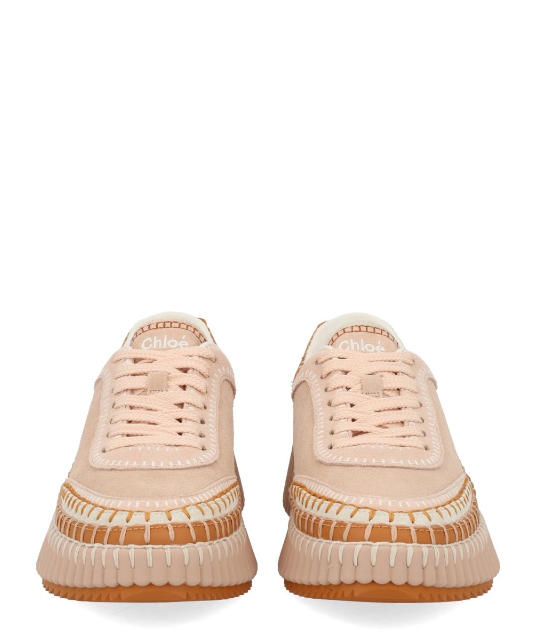 CHLOE Розовые замшевые кроссовки, фото 3