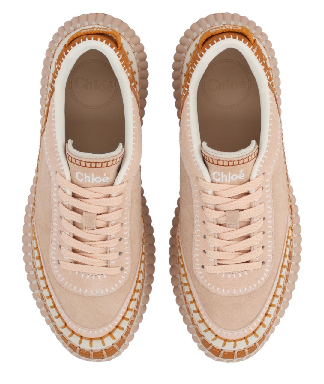 CHLOE Розовые замшевые кроссовки, фото 5