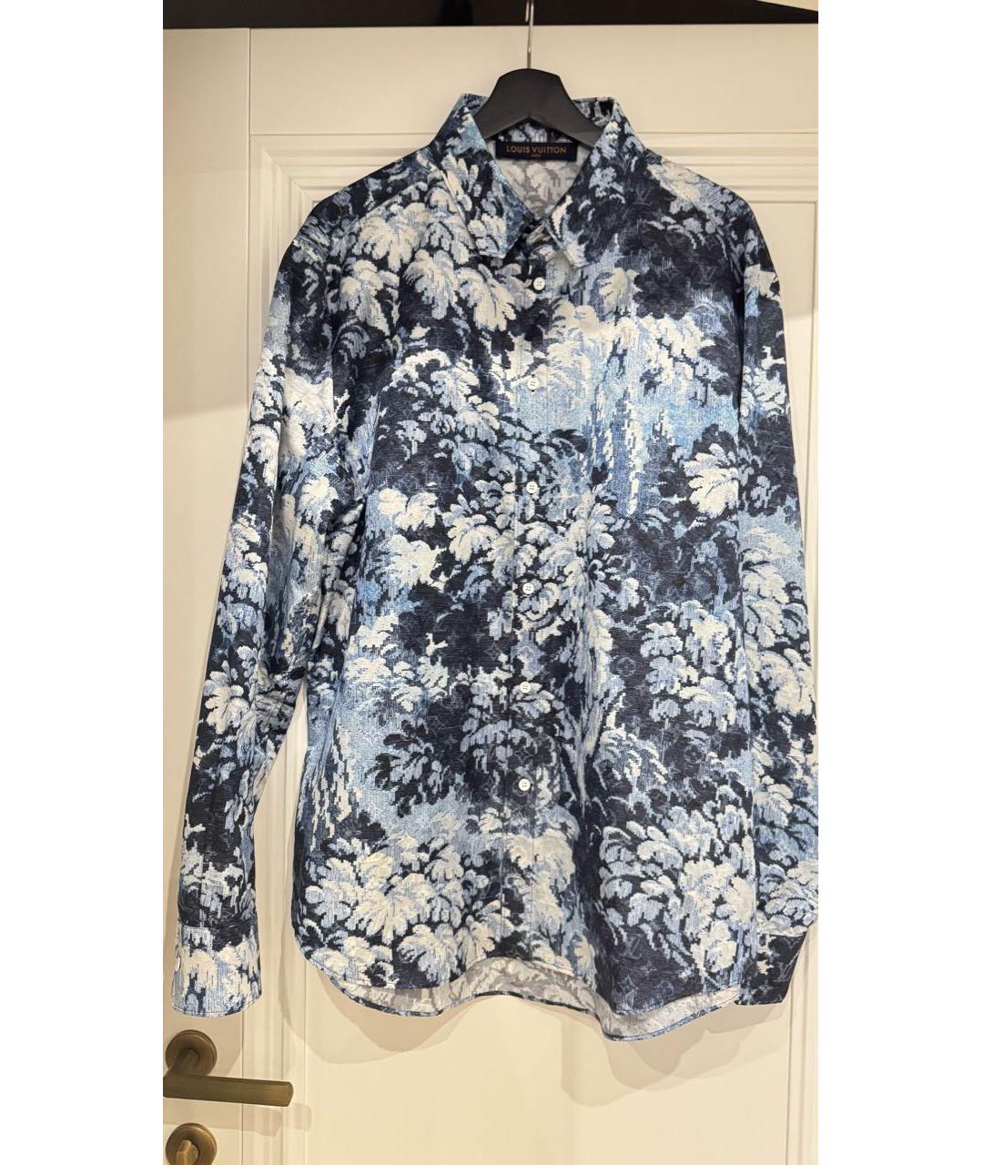 LOUIS VUITTON Голубая хлопковая кэжуал рубашка, фото 5