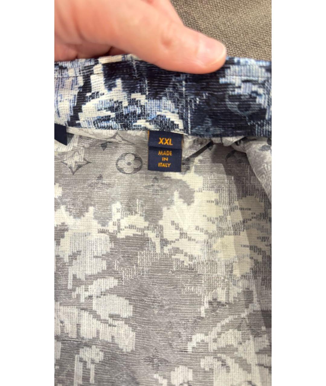 LOUIS VUITTON Голубая хлопковая кэжуал рубашка, фото 3