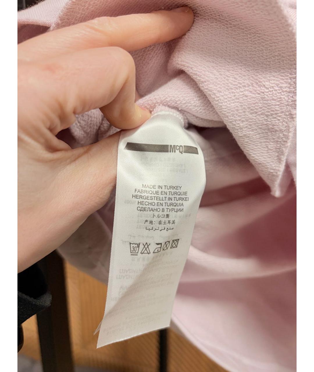 ALEXANDER MCQUEEN Розовая хлопковая юбка мини, фото 5