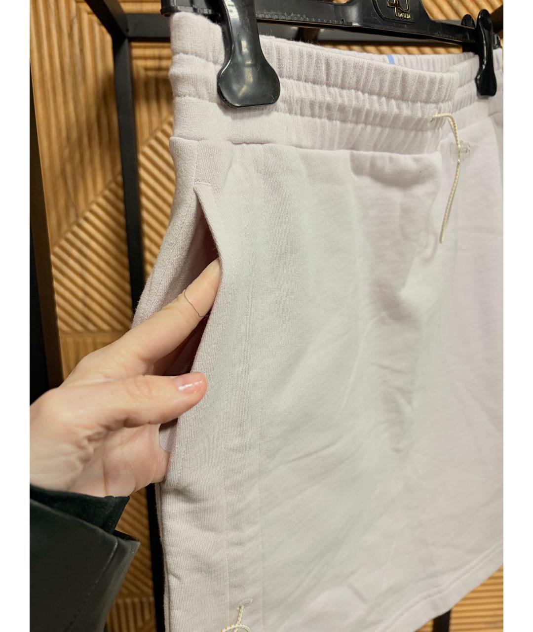 ALEXANDER MCQUEEN Розовая хлопковая юбка мини, фото 4