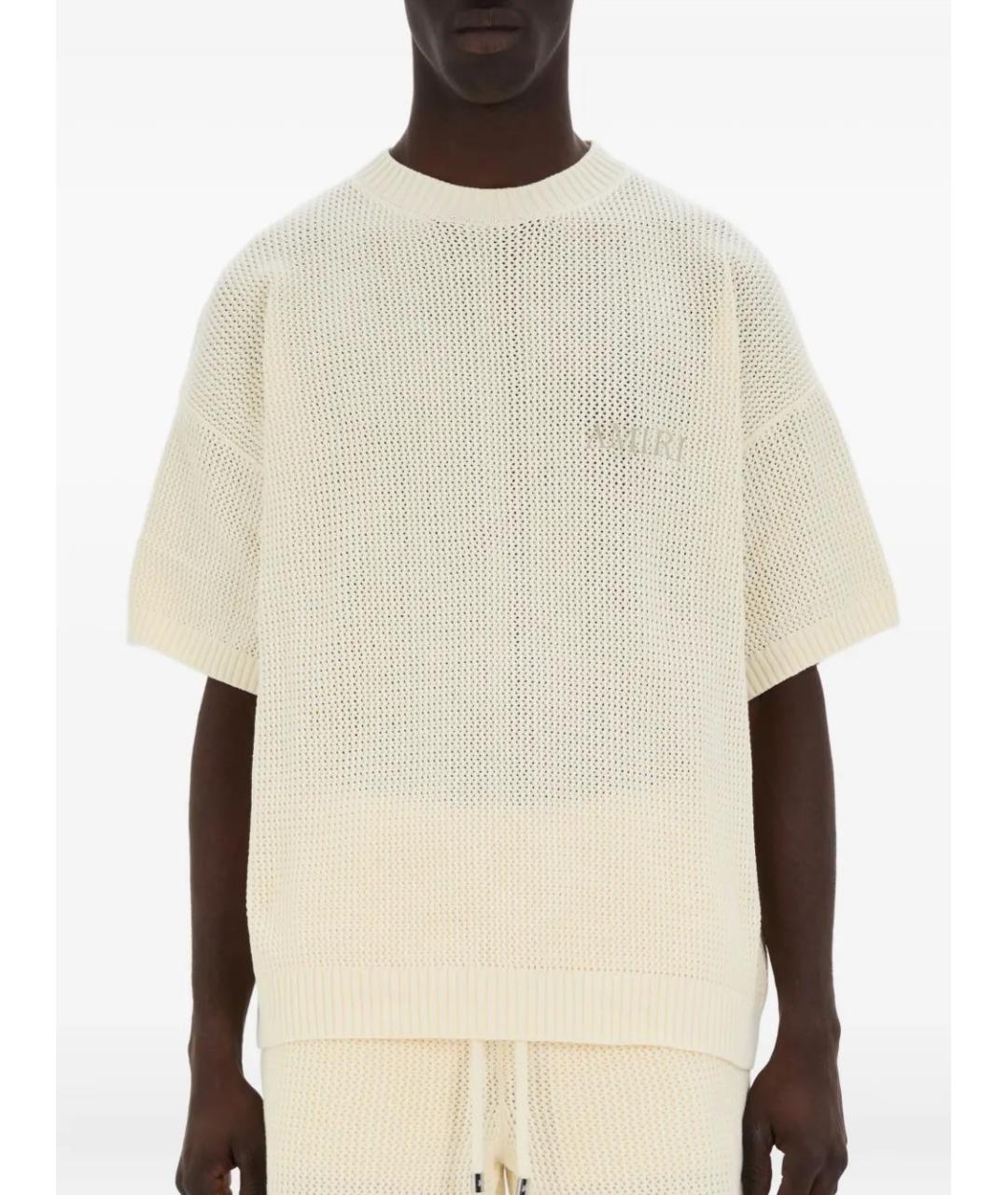 AMIRI Белая хлопковая футболка, фото 3