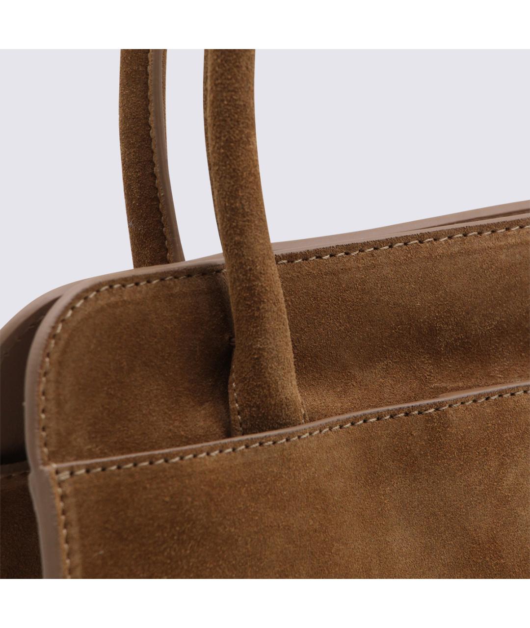 FABIANA FILIPPI Коричневая замшевая сумка тоут, фото 4