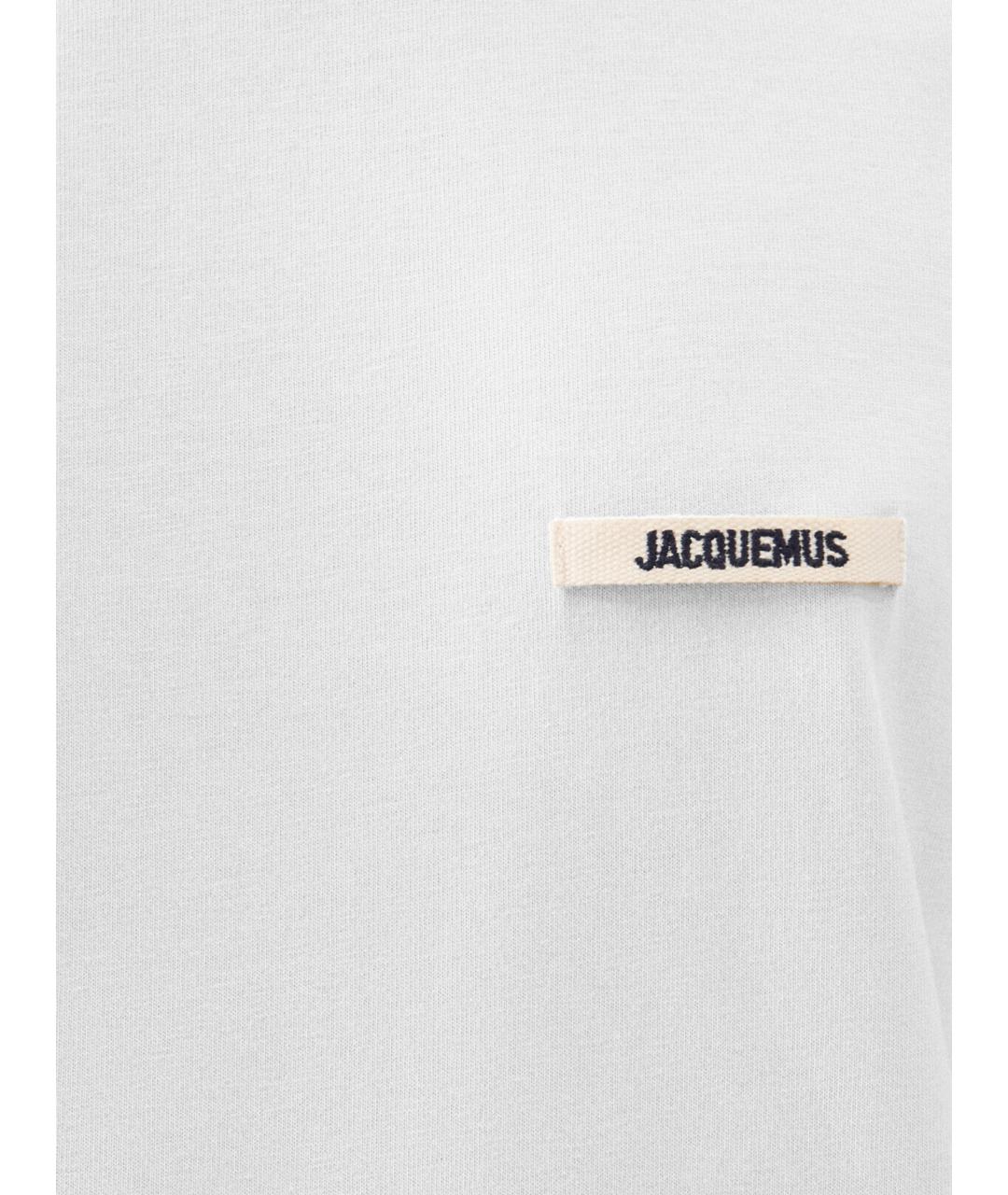 JACQUEMUS Белая хлопковая футболка, фото 3