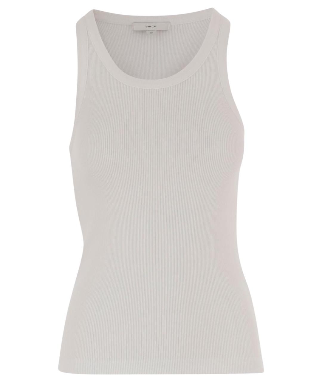 VINCE Белая хлопковая майка, фото 1