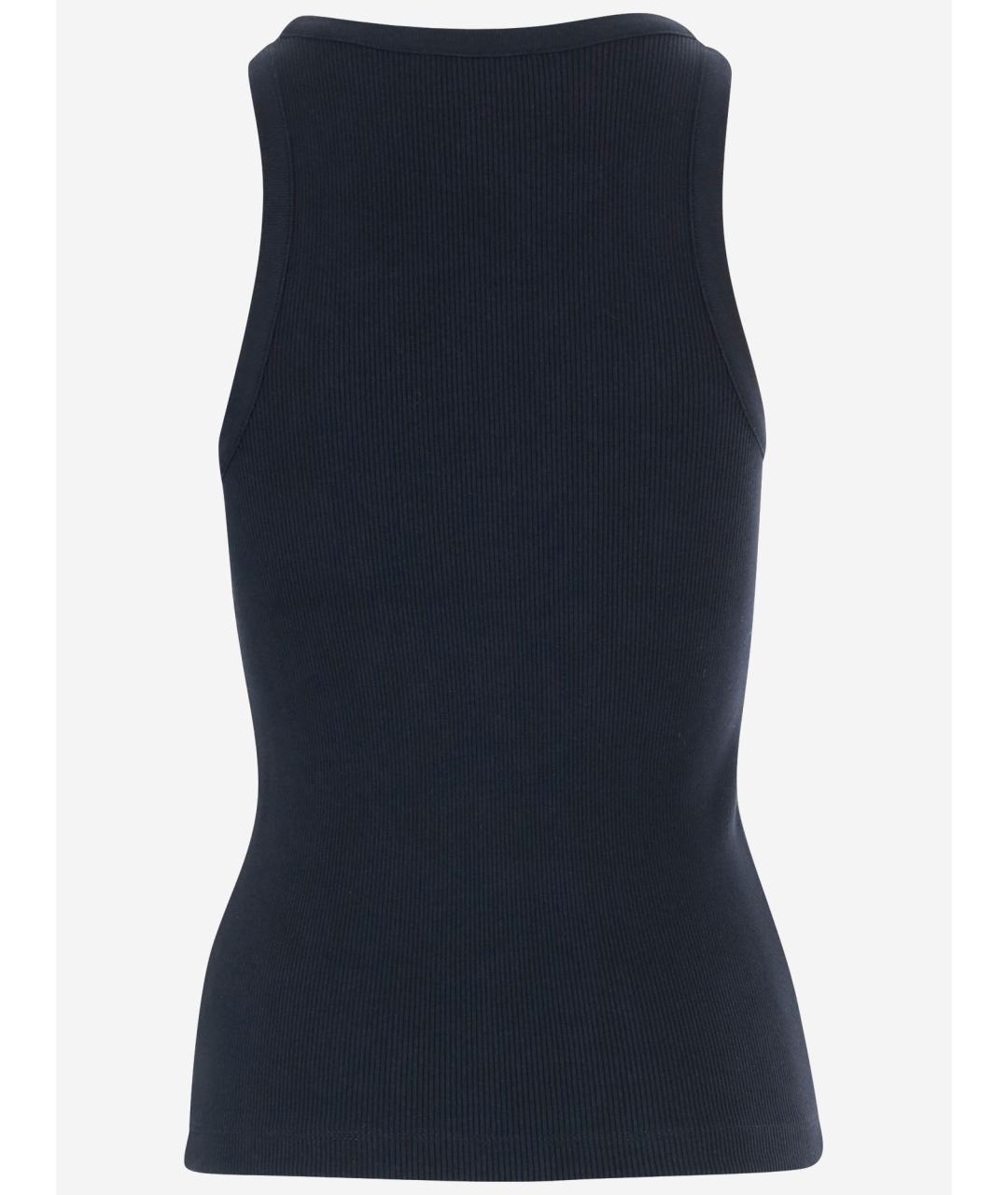 VINCE Синяя хлопковая майка, фото 2