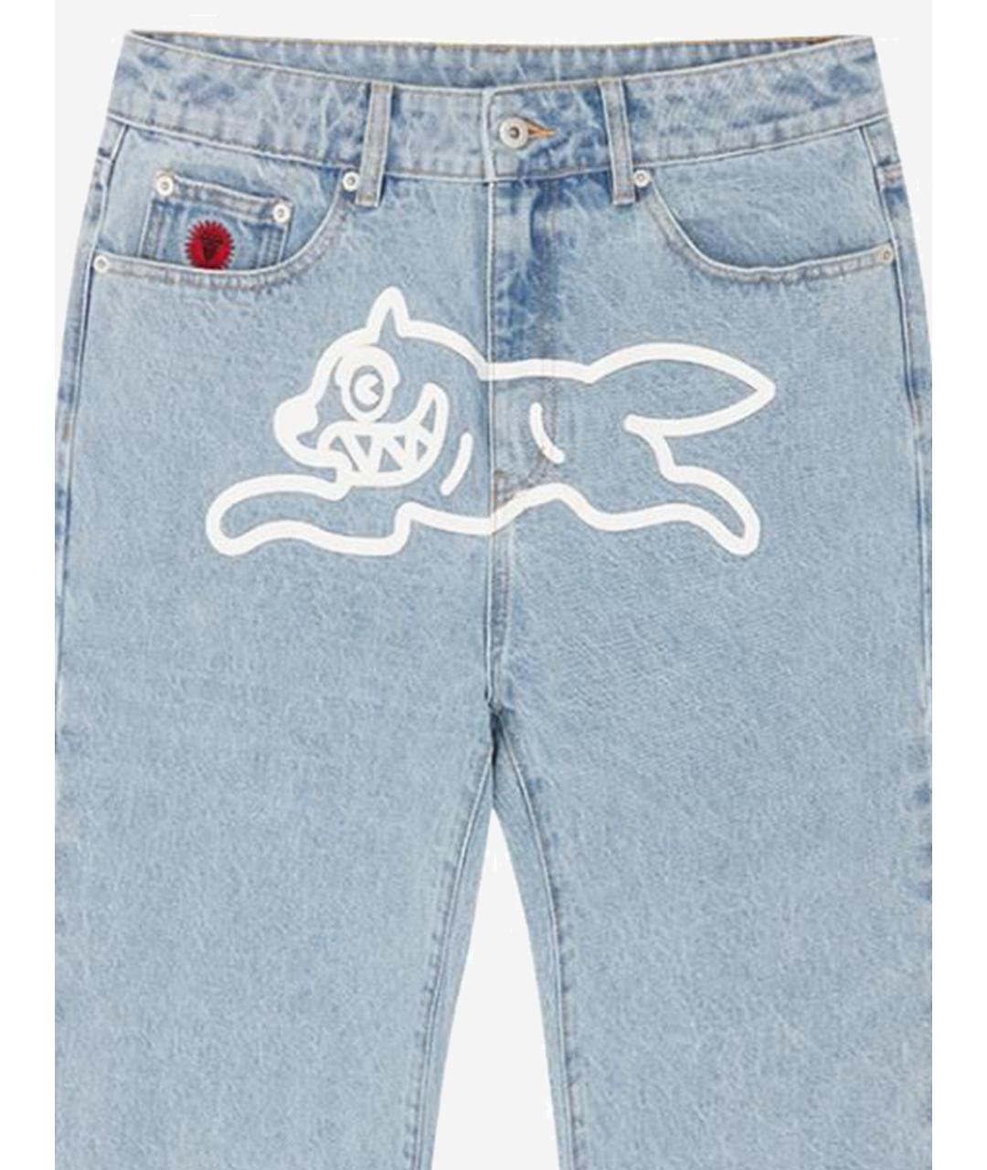 icecream Голубые хлопковые прямые джинсы, фото 3