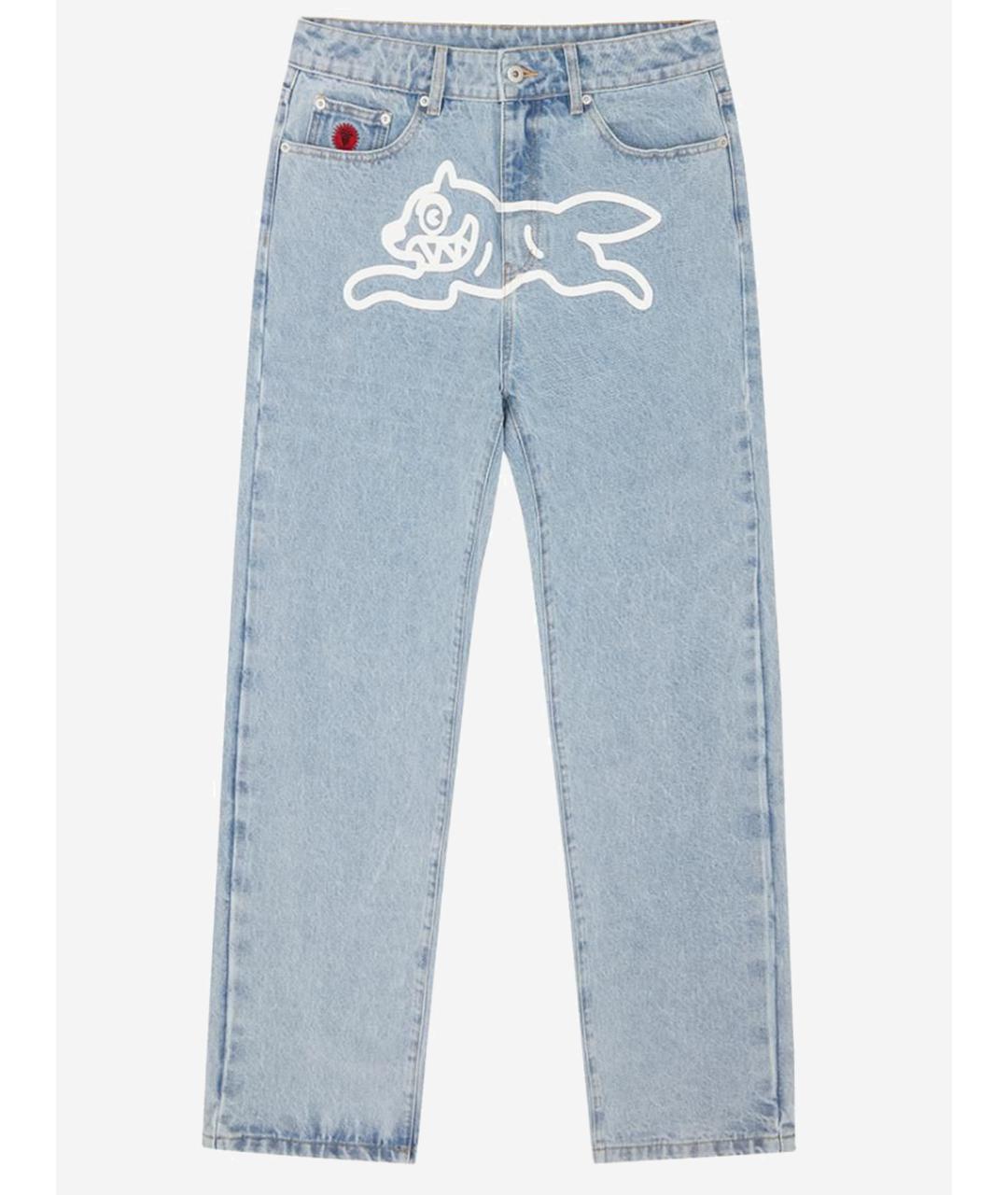 icecream Голубые хлопковые прямые джинсы, фото 4