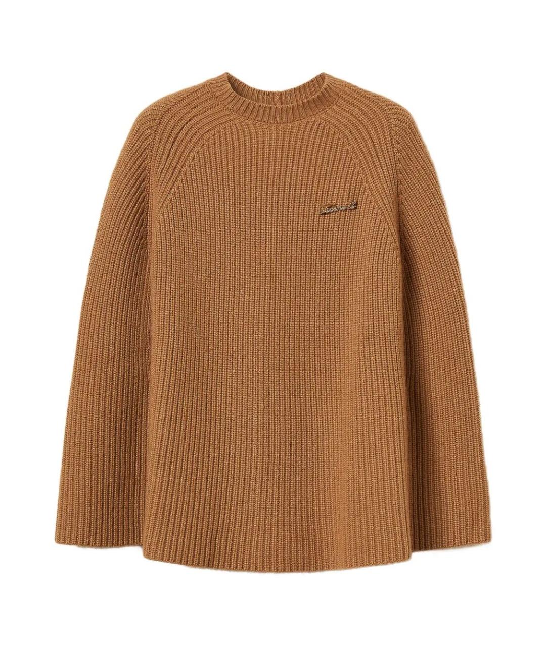 TWIN-SET Коричневый кашемировый джемпер / свитер, фото 1