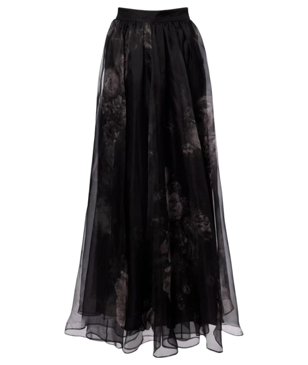 ZIMMERMANN Черная шелковая юбка макси, фото 1