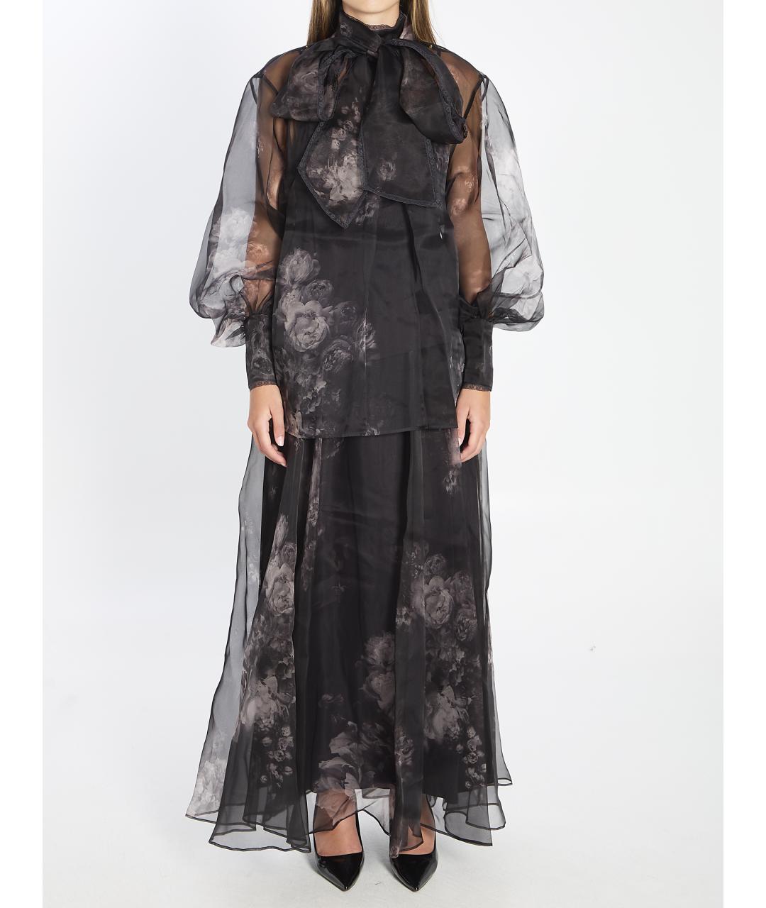 ZIMMERMANN Черная шелковая юбка макси, фото 6