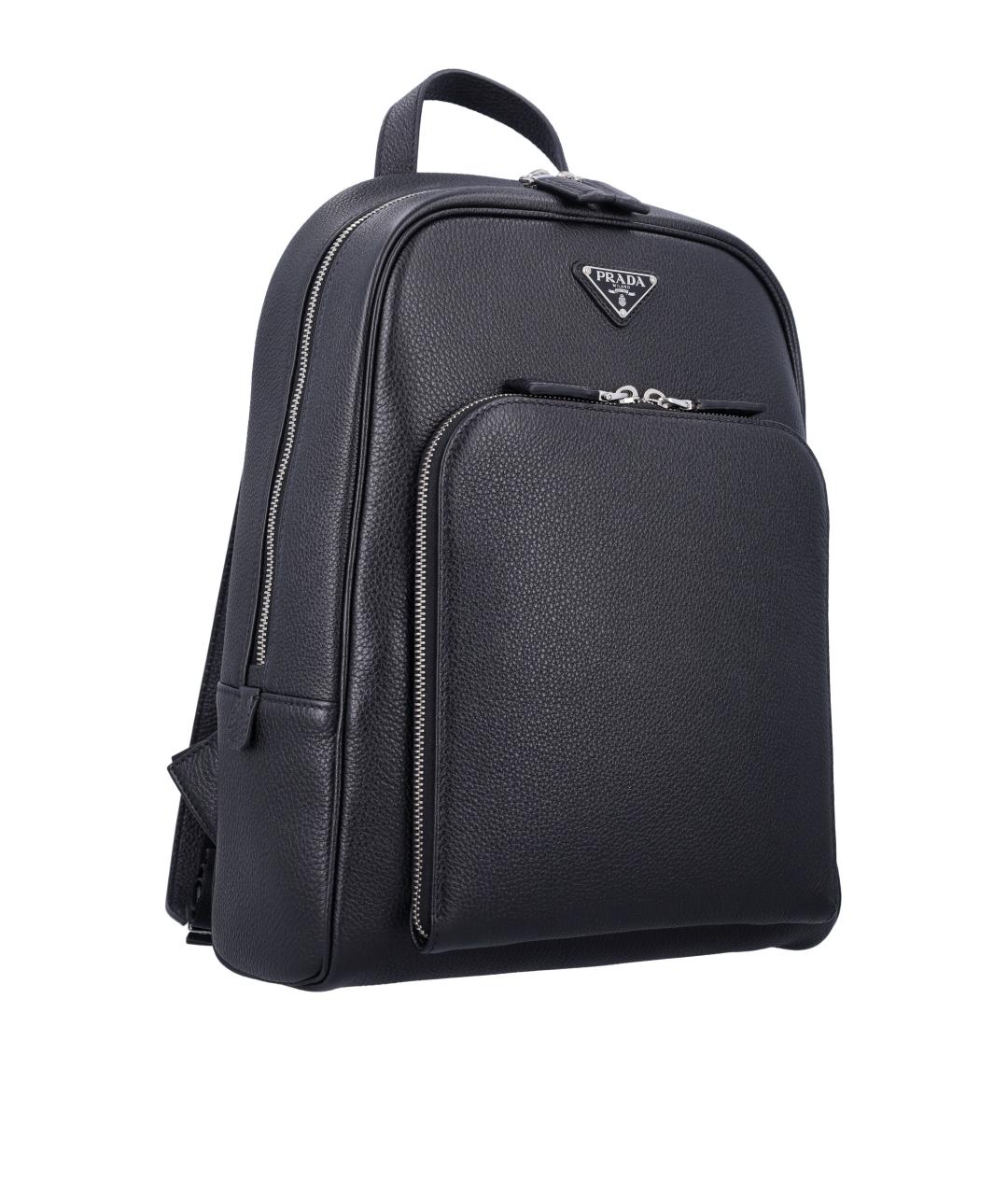 PRADA Черный кожаный рюкзак, фото 2