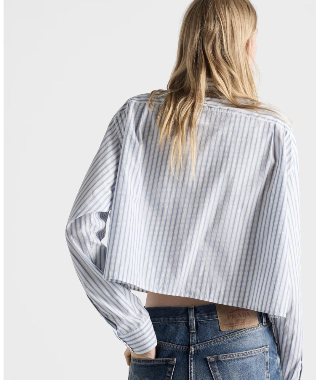 PRADA Синяя хлопковая рубашка, фото 5