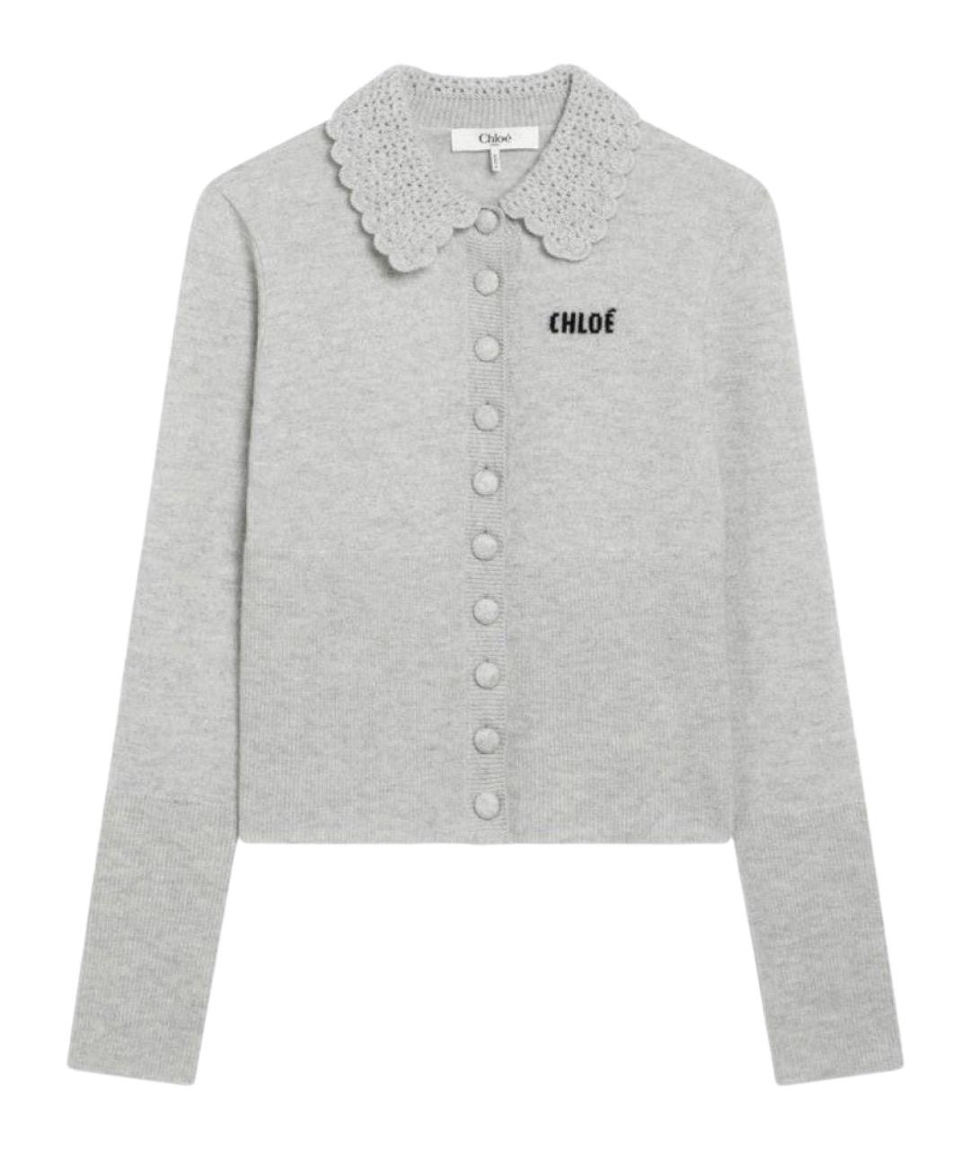 CHLOE Серый шерстяной джемпер / свитер, фото 1