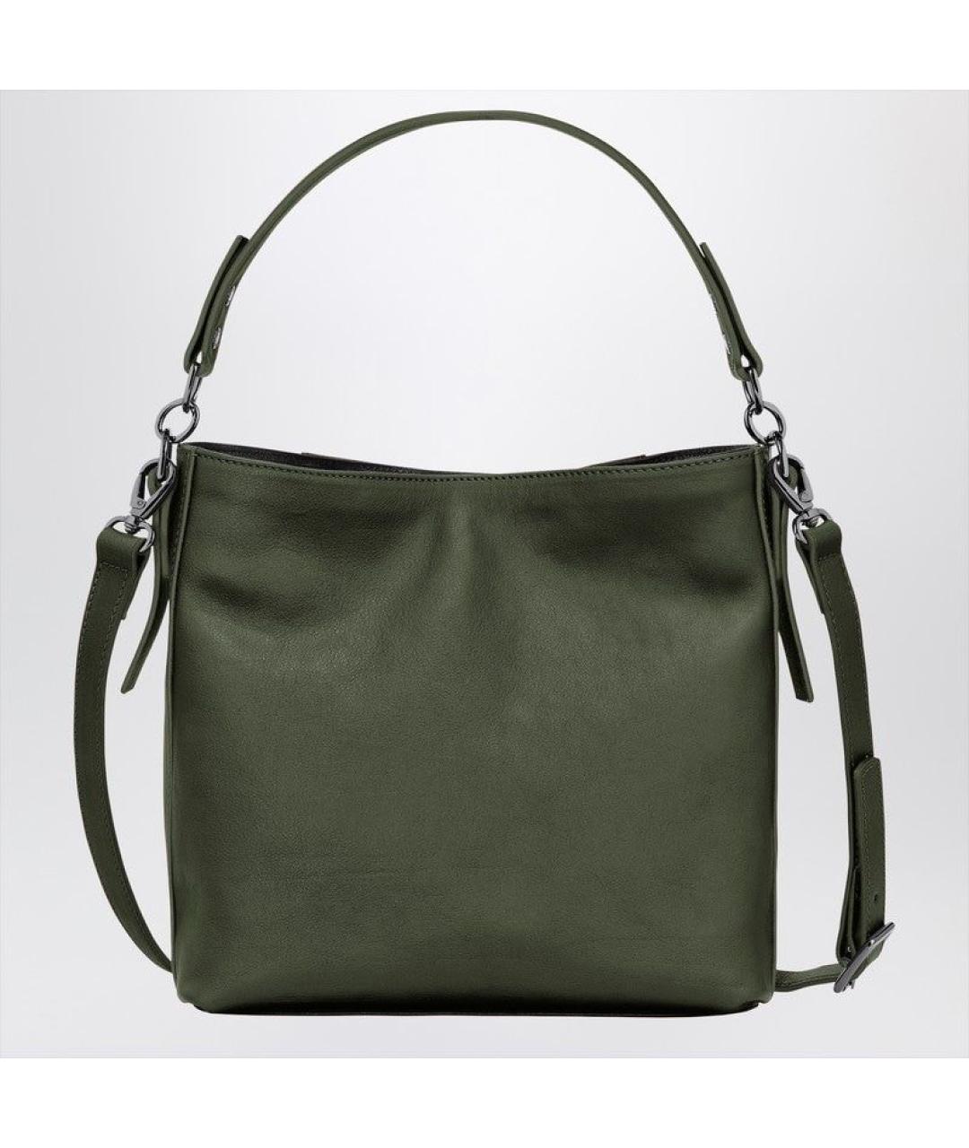 LONGCHAMP Зеленая кожаная сумка через плечо, фото 3