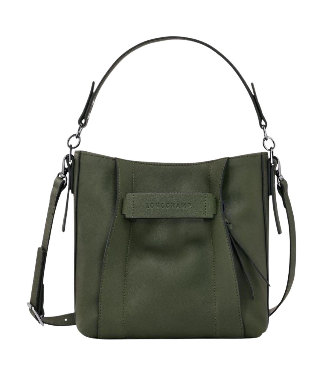 LONGCHAMP Зеленая кожаная сумка через плечо, фото 1