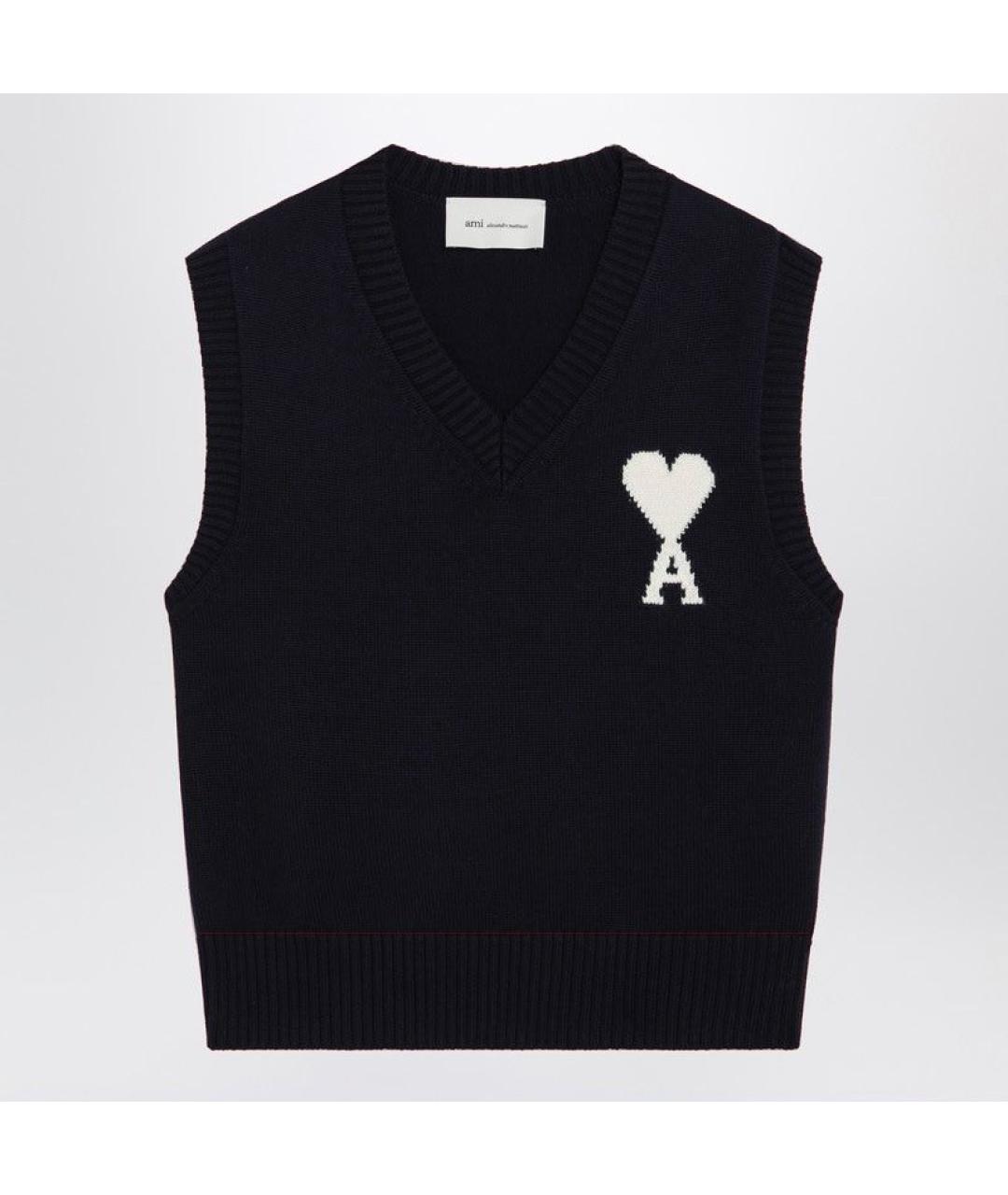 Ami Paris Синяя шерстяная жилетка, фото 3