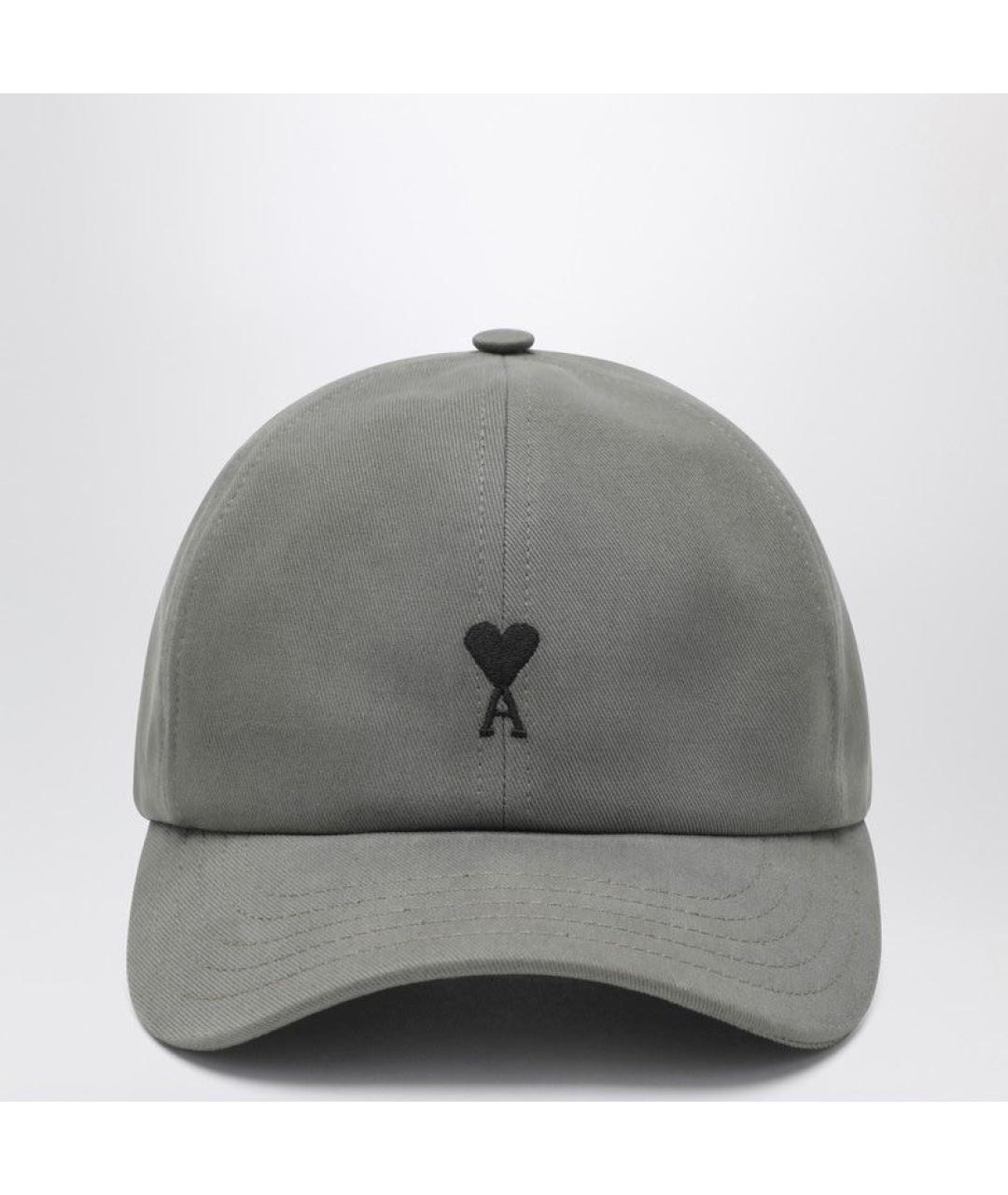 Ami Paris Серая хлопковая кепка/бейсболка, фото 3