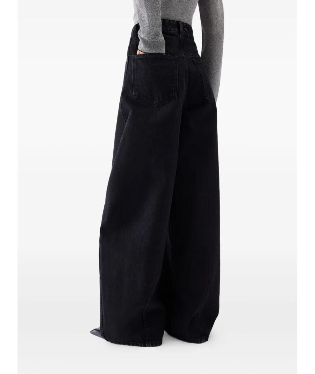 JACQUEMUS Черные хлопковые прямые джинсы, фото 4