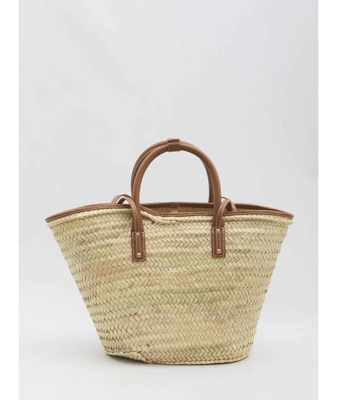 JACQUEMUS Бежевая пелетеная пляжная сумка, фото 2