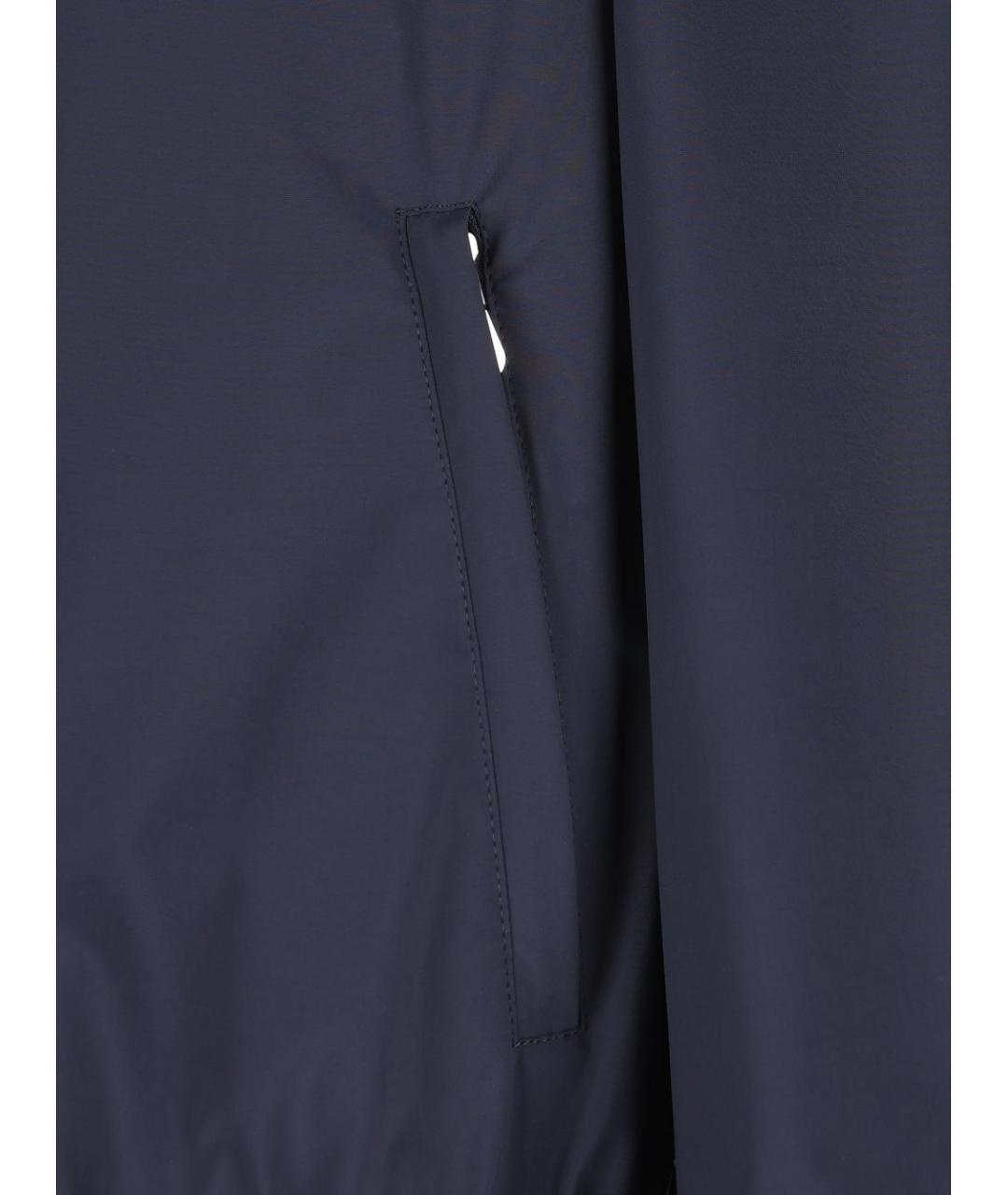 BRUNELLO CUCINELLI Темно-синяя синтетическая куртка, фото 3