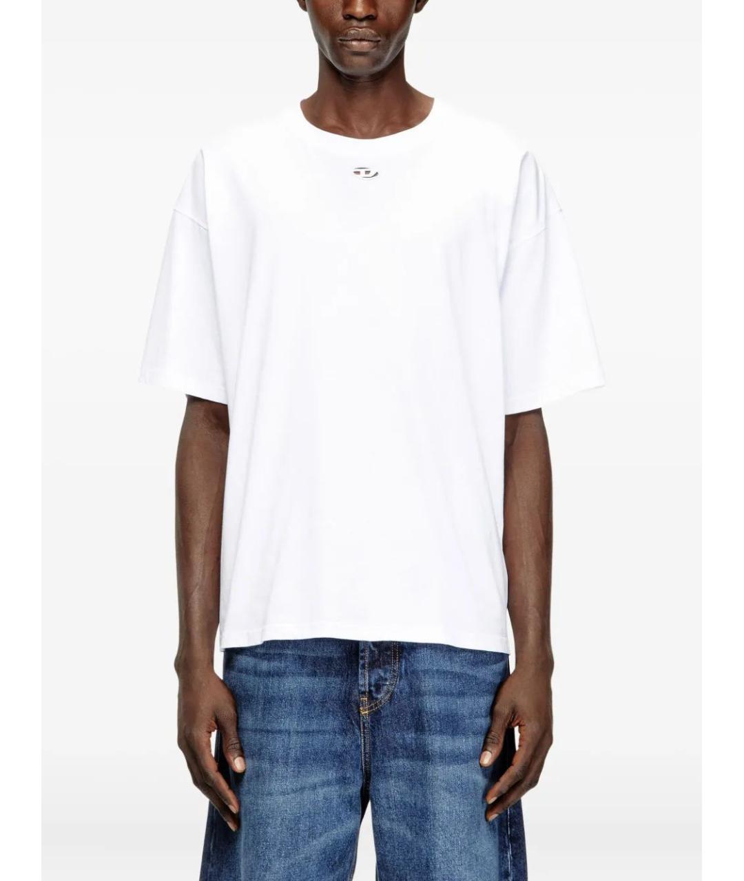 DIESEL Белая хлопковая футболка, фото 3