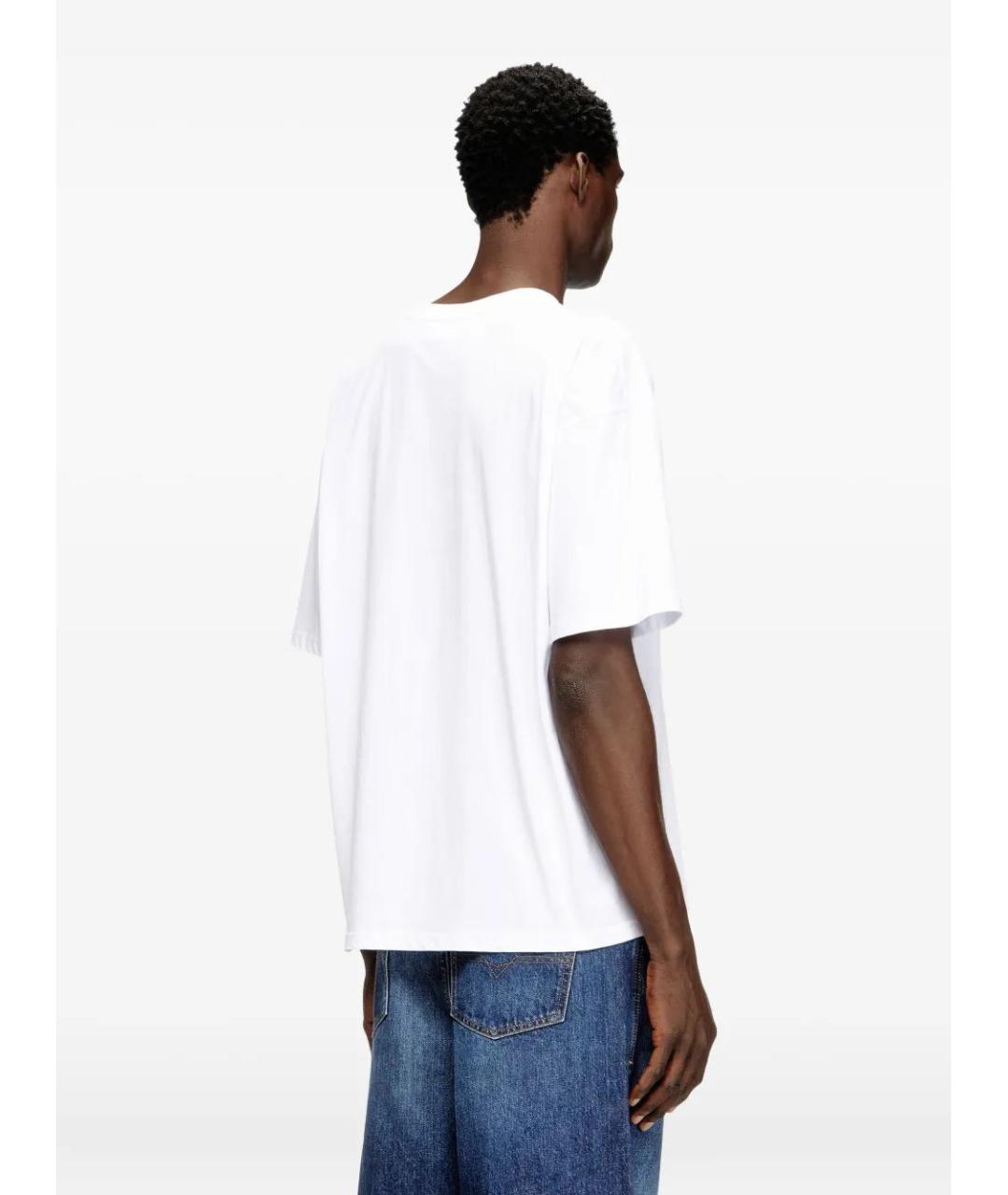 DIESEL Белая хлопковая футболка, фото 4