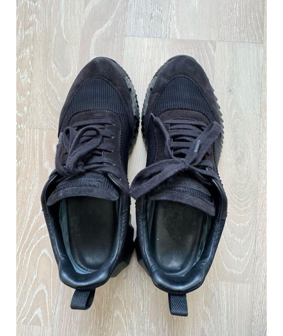 HERMES Черные низкие кроссовки / кеды, фото 4