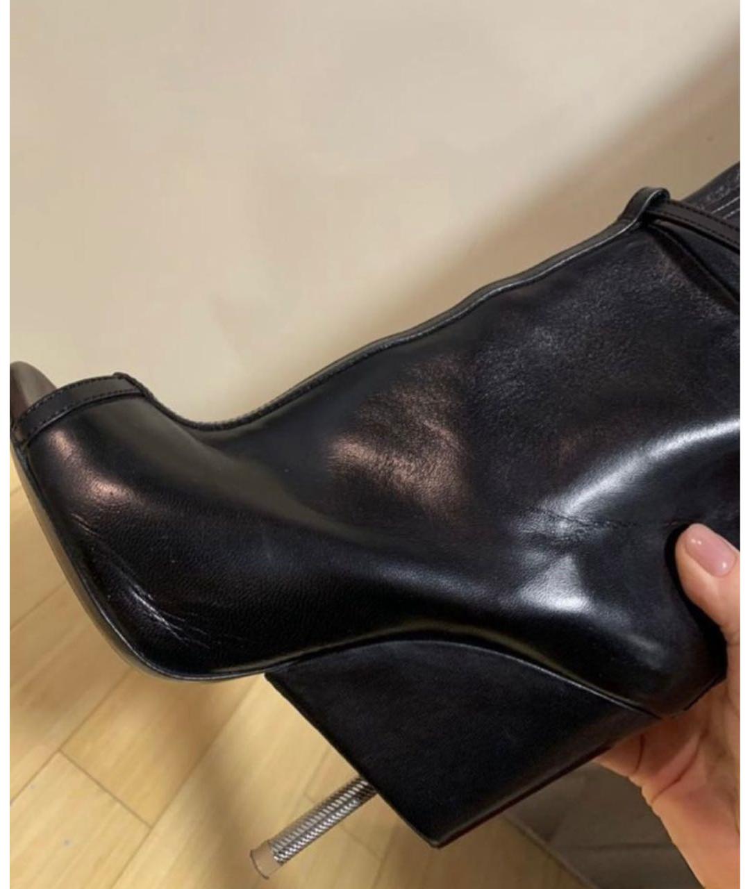 GIVENCHY Черные кожаные ботфорты, фото 6