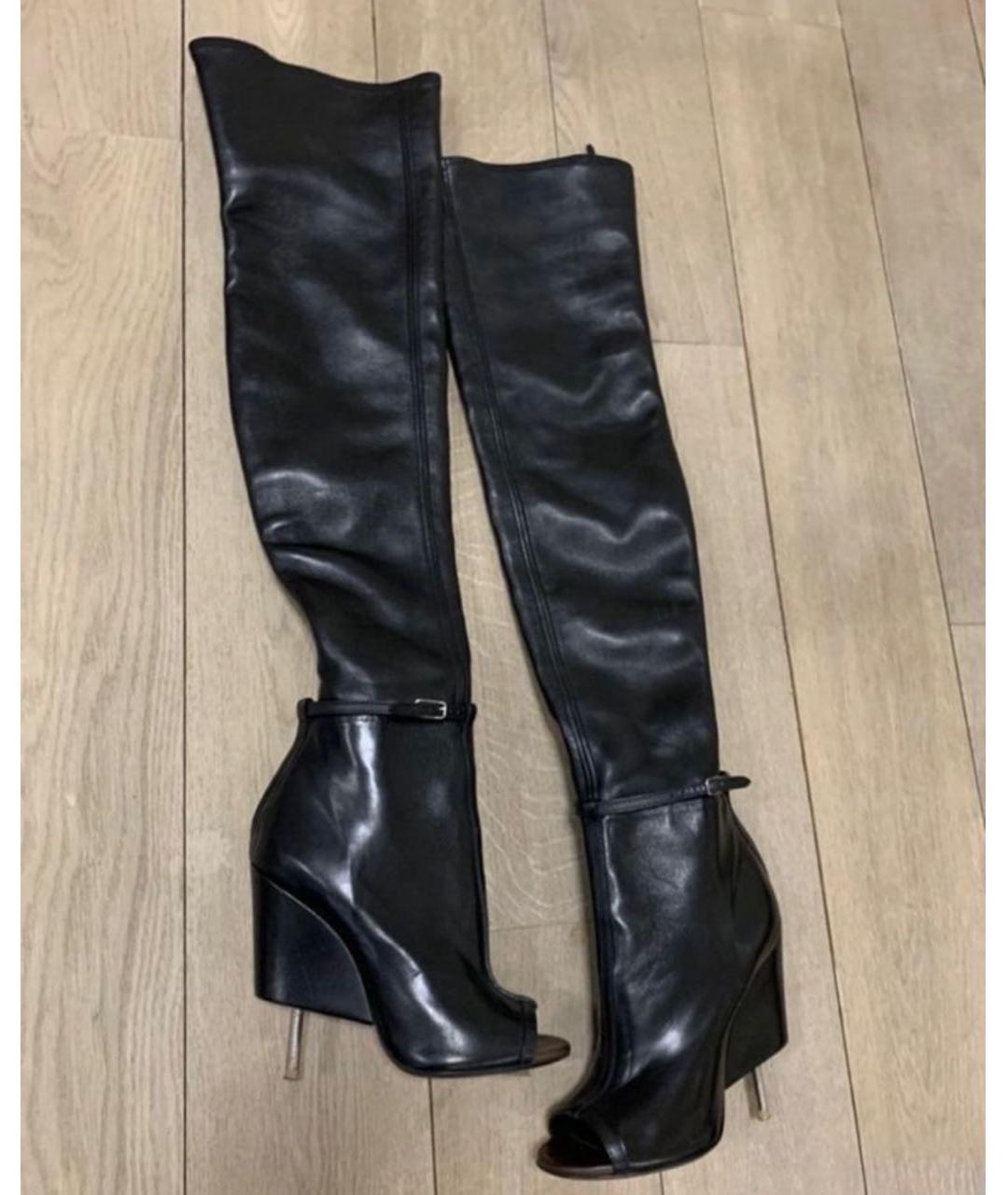 GIVENCHY Черные кожаные ботфорты, фото 5