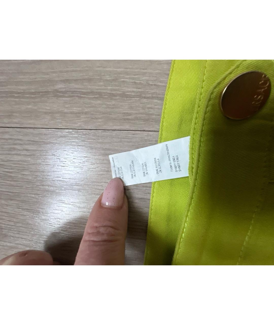 VERSACE Зеленая хлопковая юбка миди, фото 6