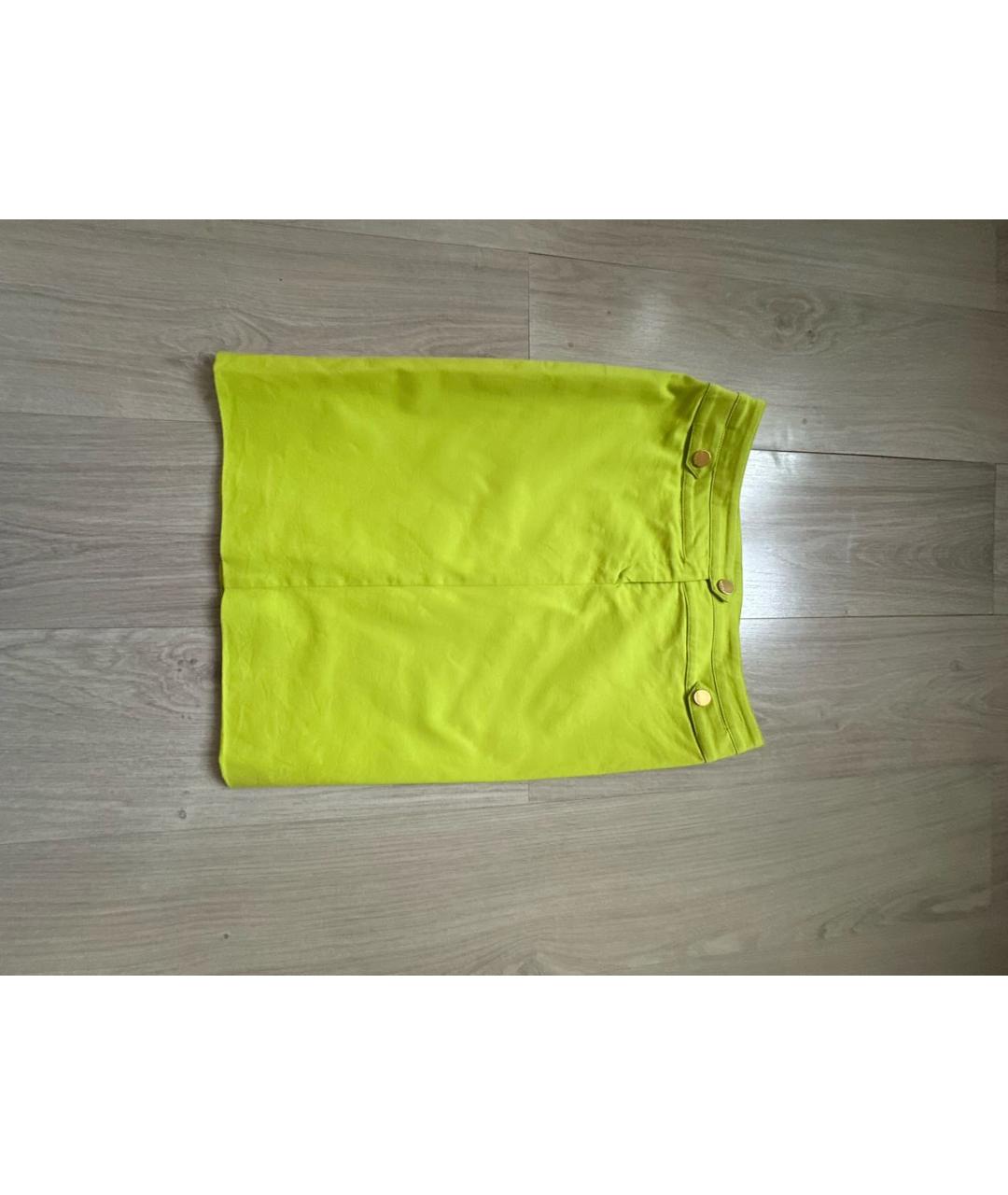 VERSACE Зеленая хлопковая юбка миди, фото 8