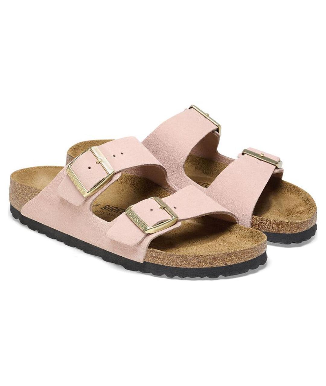 BIRKENSTOCK Розовые замшевые сандалии, фото 3
