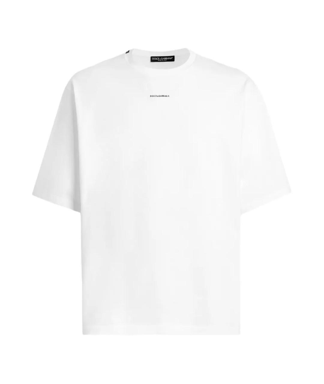 DOLCE&GABBANA Белая хлопковая футболка, фото 1