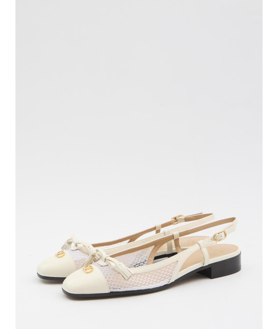 VALENTINO Белые кожаные балетки, фото 2