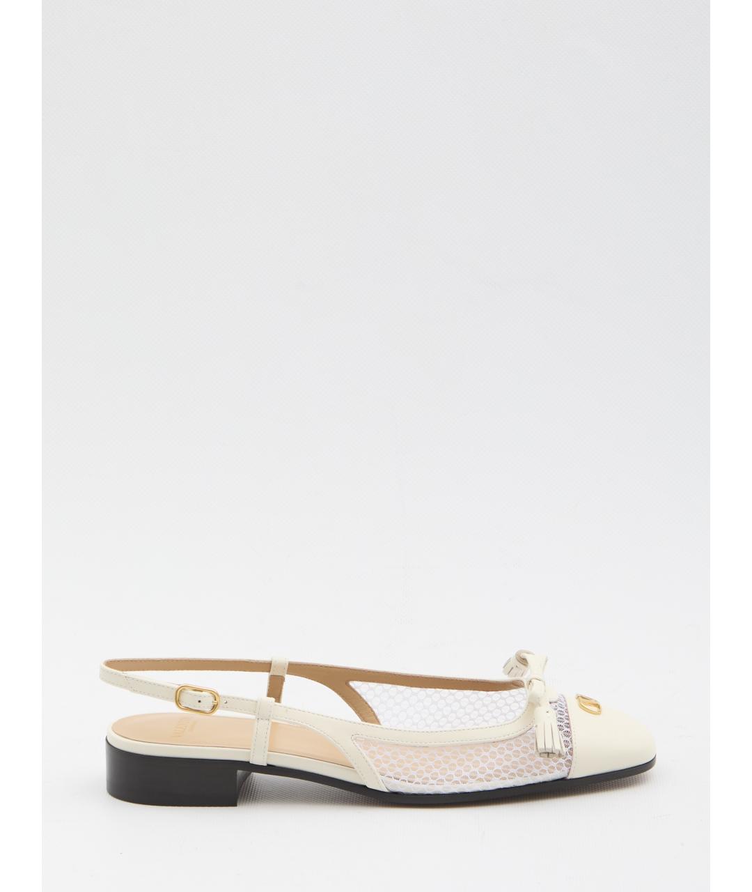 VALENTINO Белые кожаные балетки, фото 6