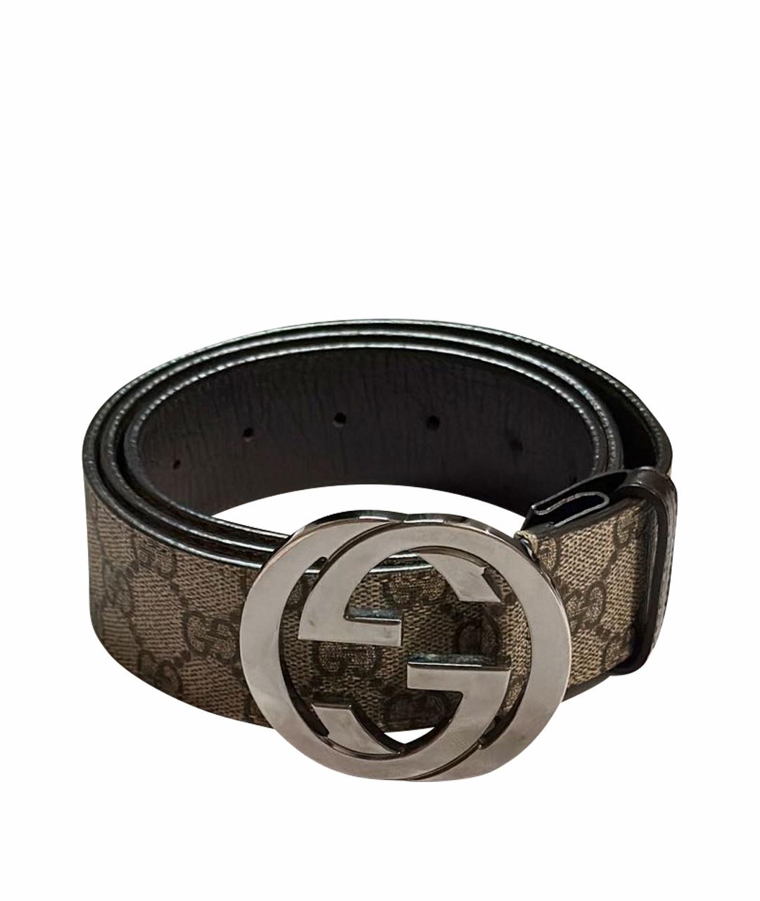 GUCCI Бежевый кожаный ремень, фото 1