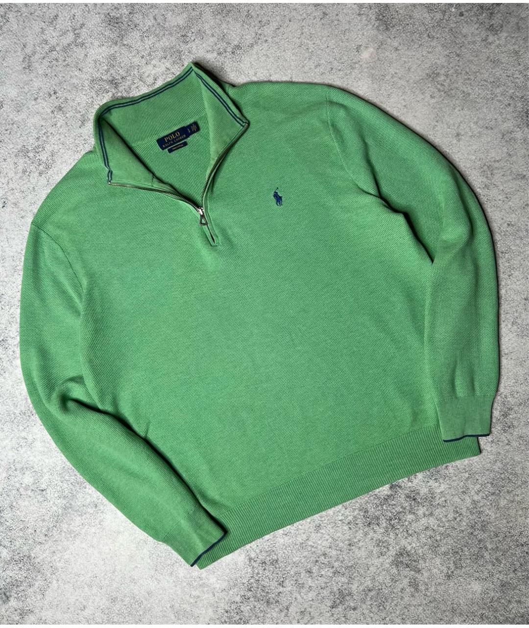 RALPH LAUREN Зеленый хлопковый джемпер / свитер, фото 4