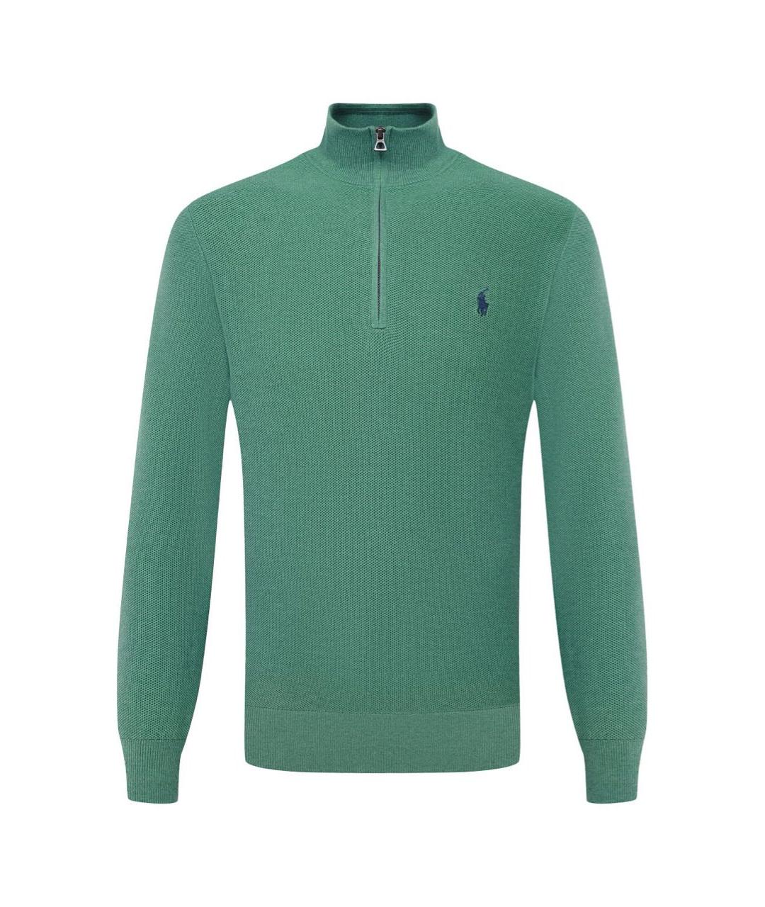 RALPH LAUREN Зеленый хлопковый джемпер / свитер, фото 1