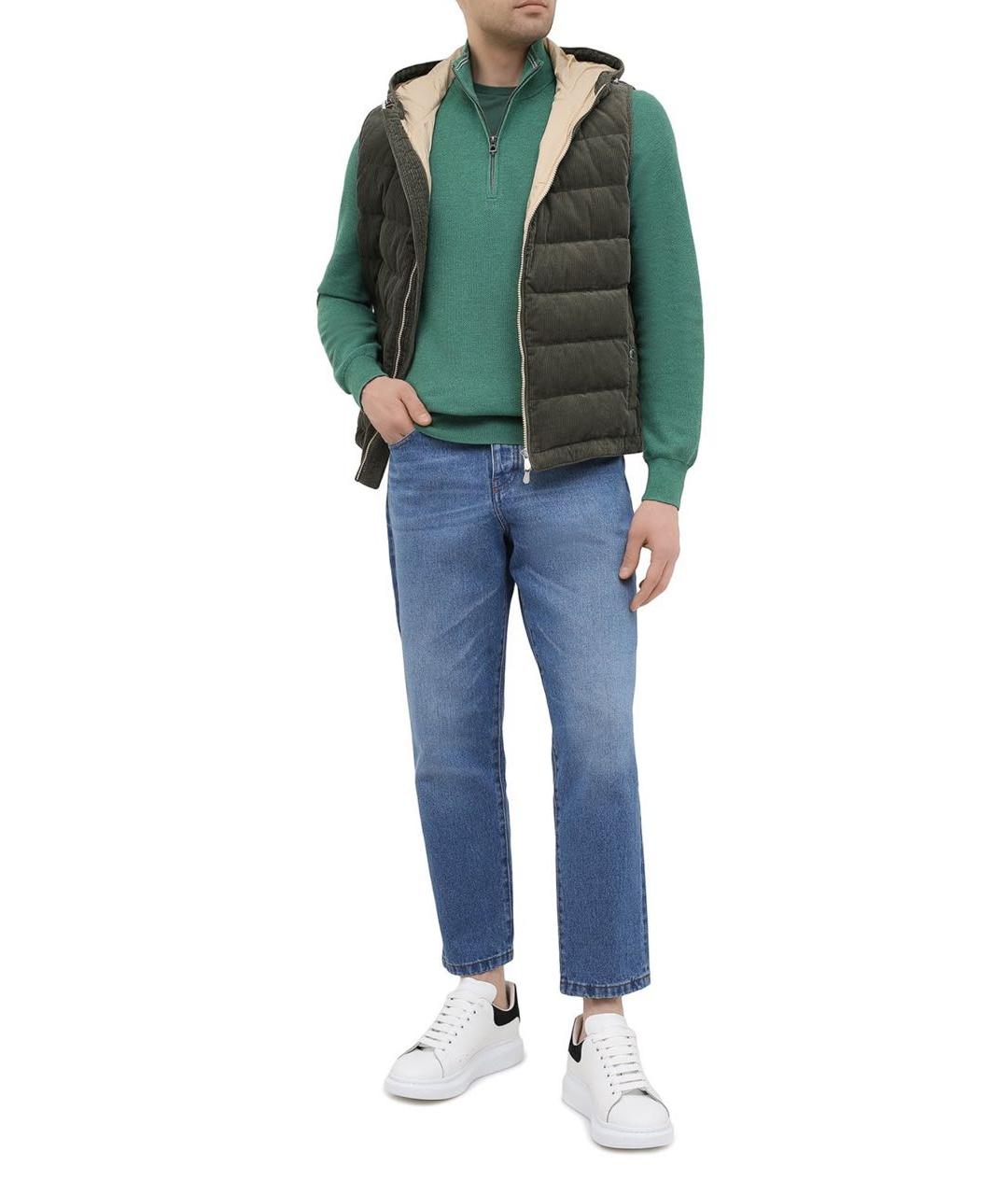 RALPH LAUREN Зеленый хлопковый джемпер / свитер, фото 3