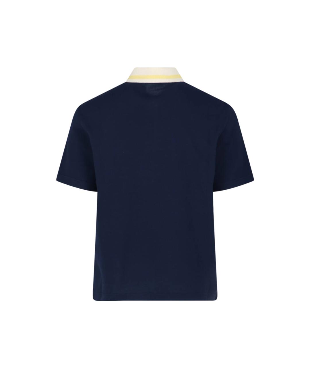MARNI Синее хлопковое поло с коротким рукавом, фото 2