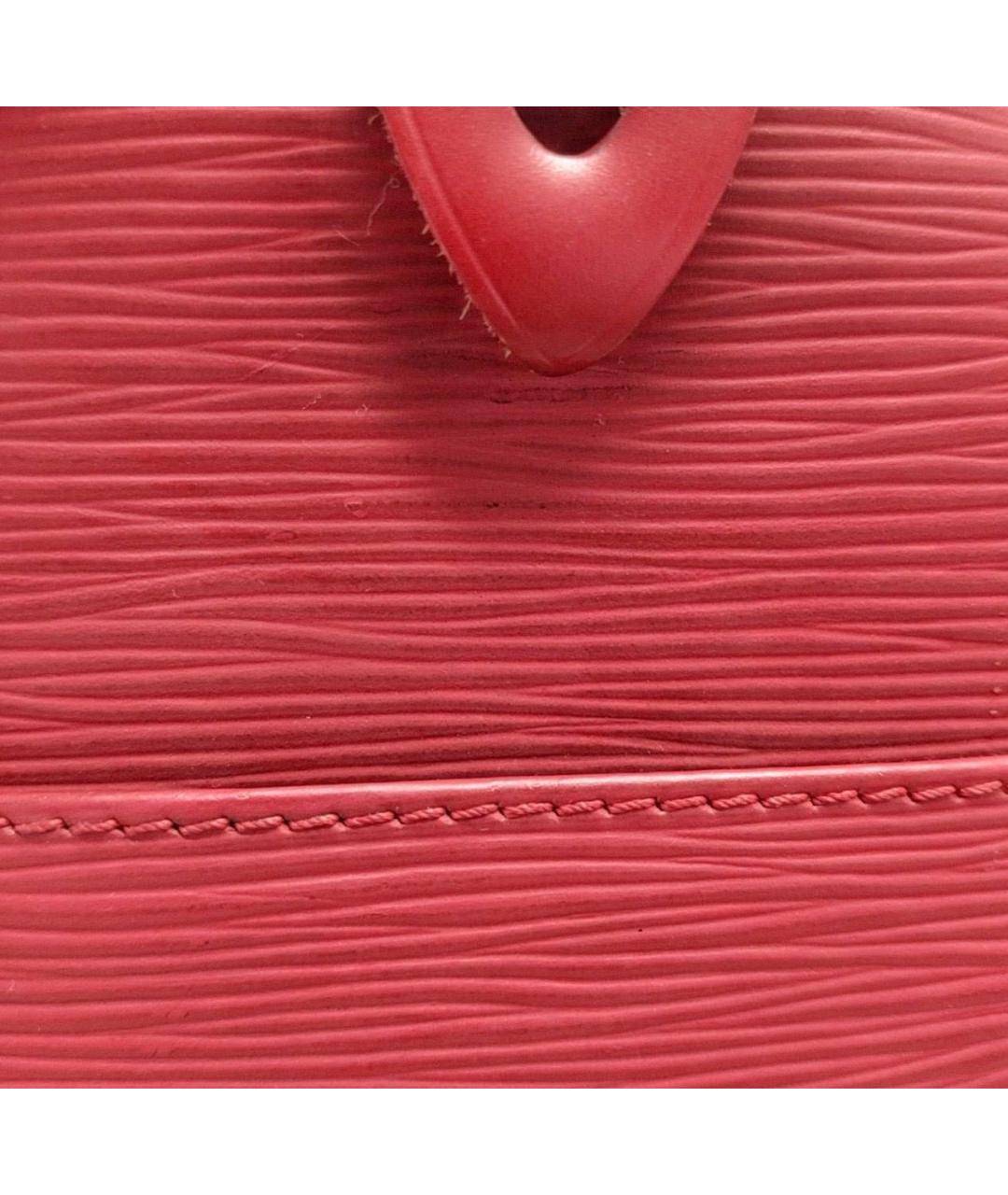 LOUIS VUITTON Красная кожаная сумка с короткими ручками, фото 6