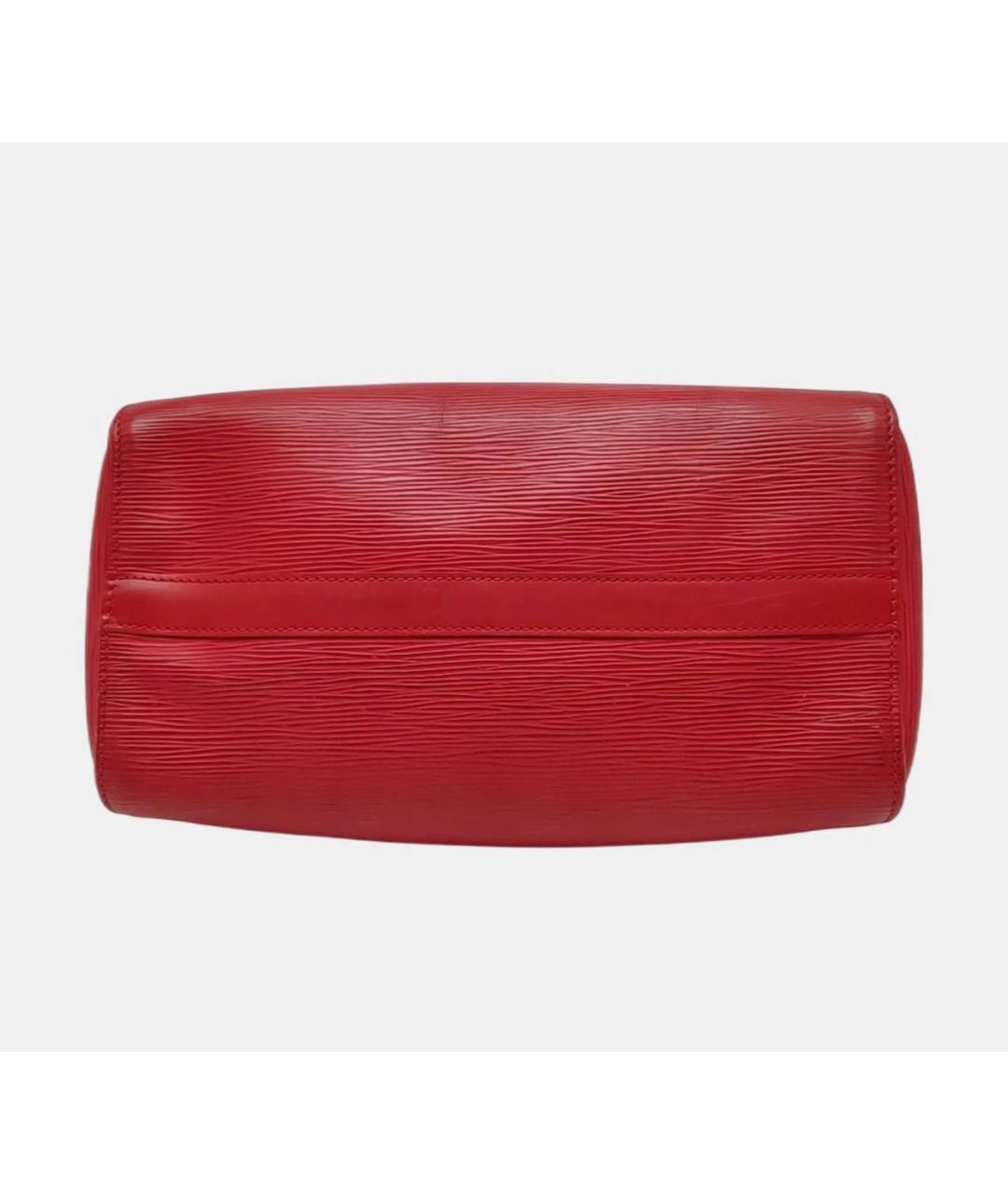 LOUIS VUITTON Красная кожаная сумка с короткими ручками, фото 3