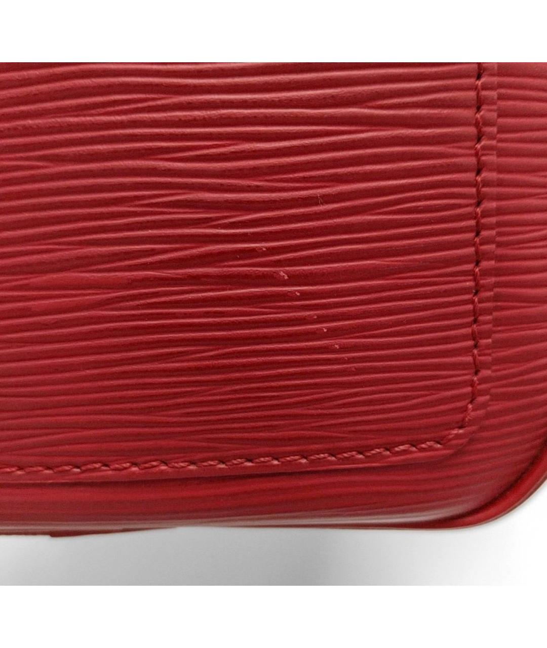 LOUIS VUITTON Красная кожаная сумка с короткими ручками, фото 4